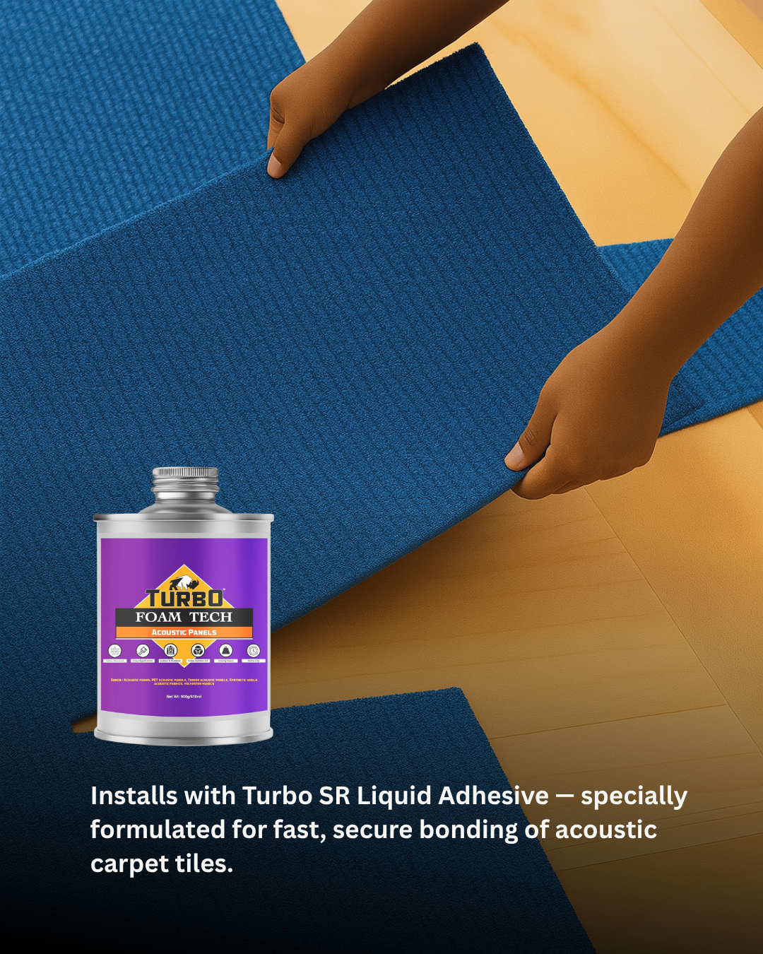 Acoustic Carpet Tiles - Navy Blue