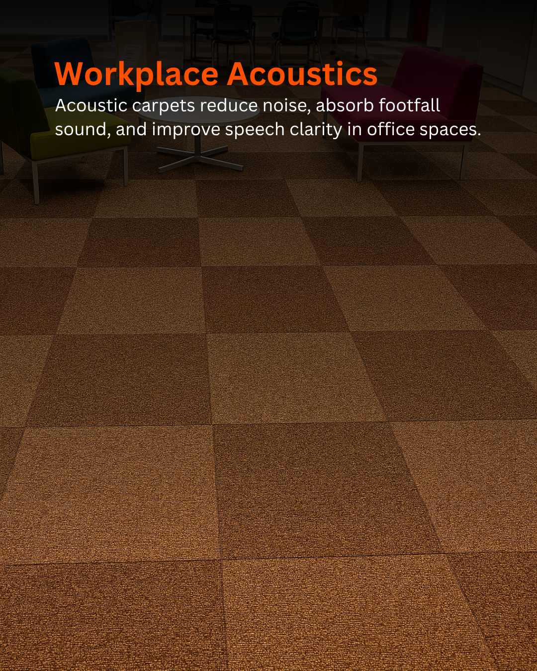 Acoustic Carpet Tiles - Shepia Brown