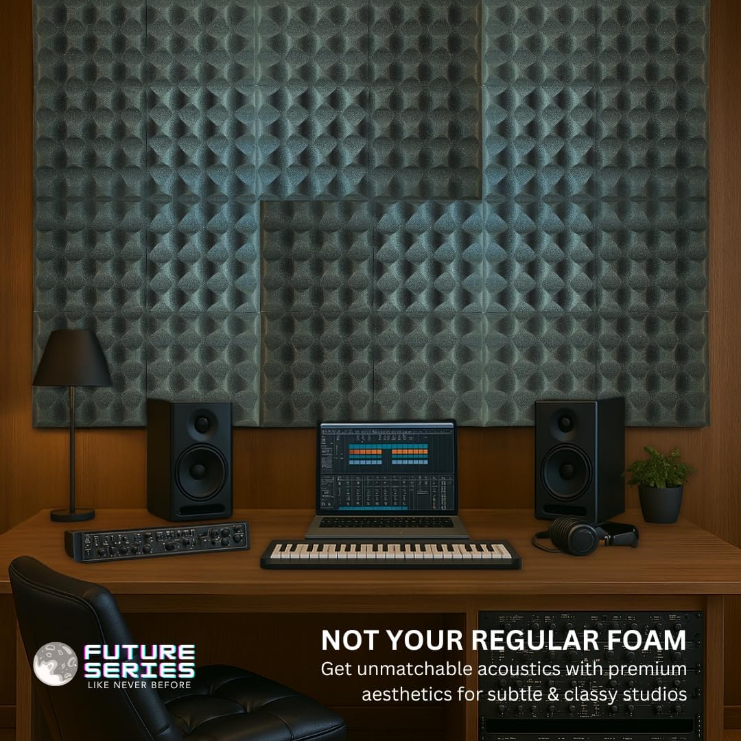 Alien Acoustic Foam 1x1 ft, Charcoal