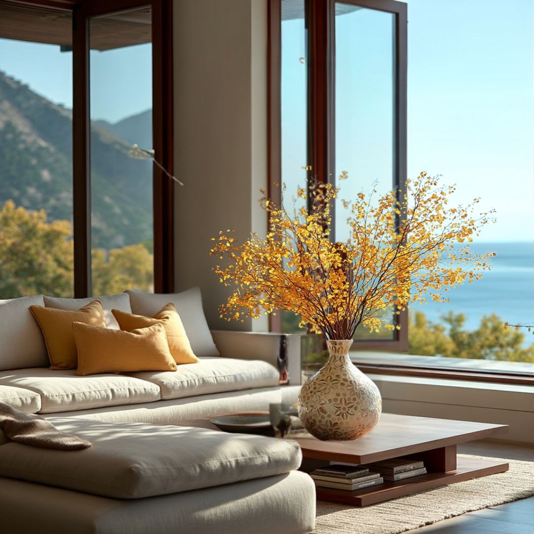 13" High Mother of Pearl Capraia Vase