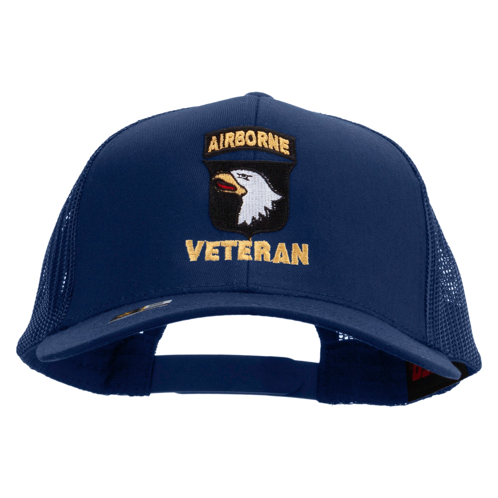 101st Airborne Veteran Military Embroidered Solid Cotton Twill Mesh Prostyle Cap