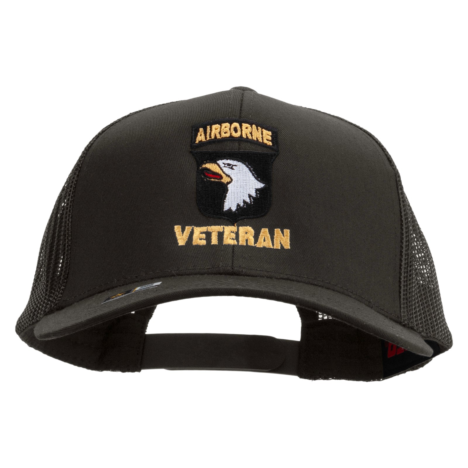 101st Airborne Veteran Military Embroidered Solid Cotton Twill Mesh Prostyle Cap