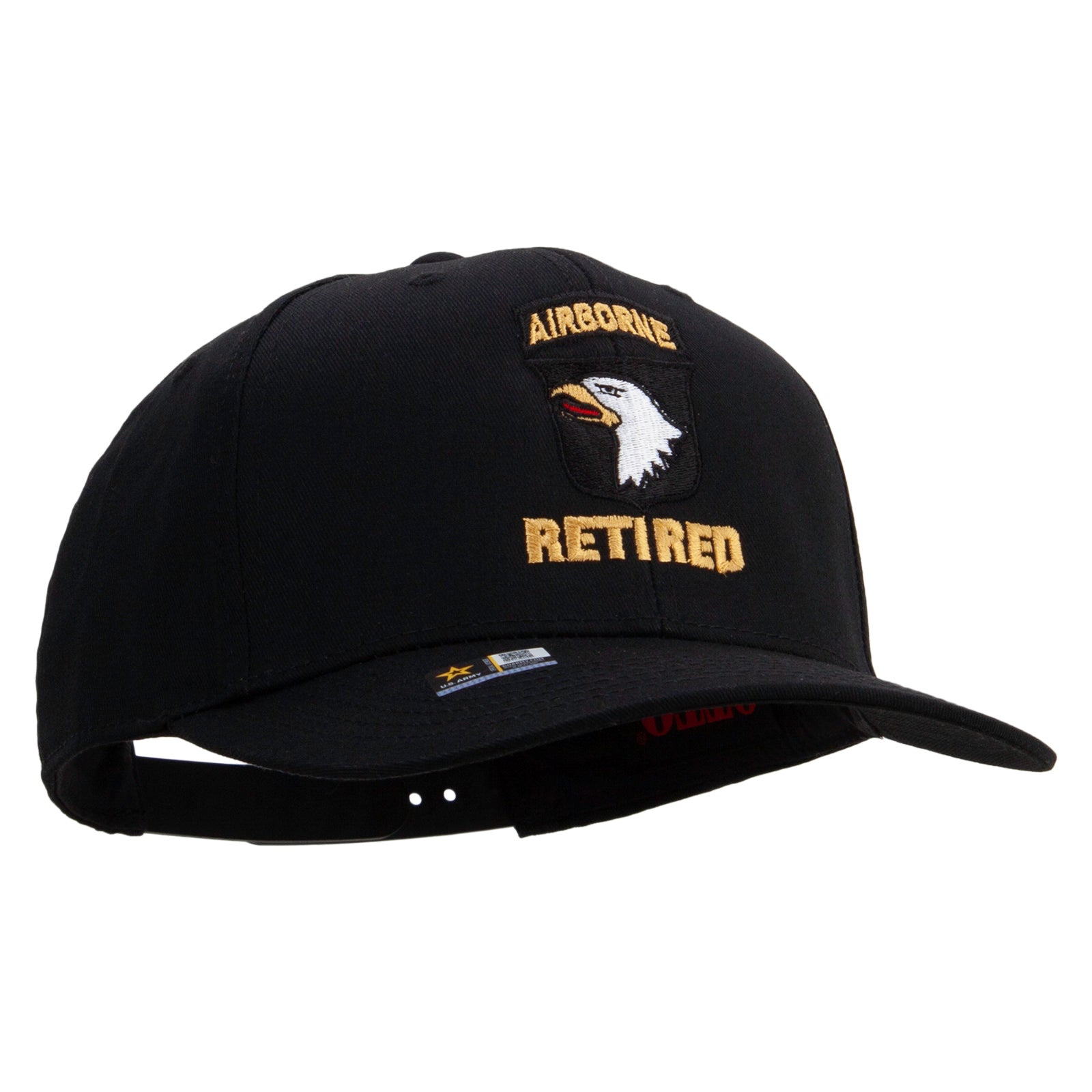 101st Airborne Retired Embroidered Solid Cotton Twill Pro Style Cap