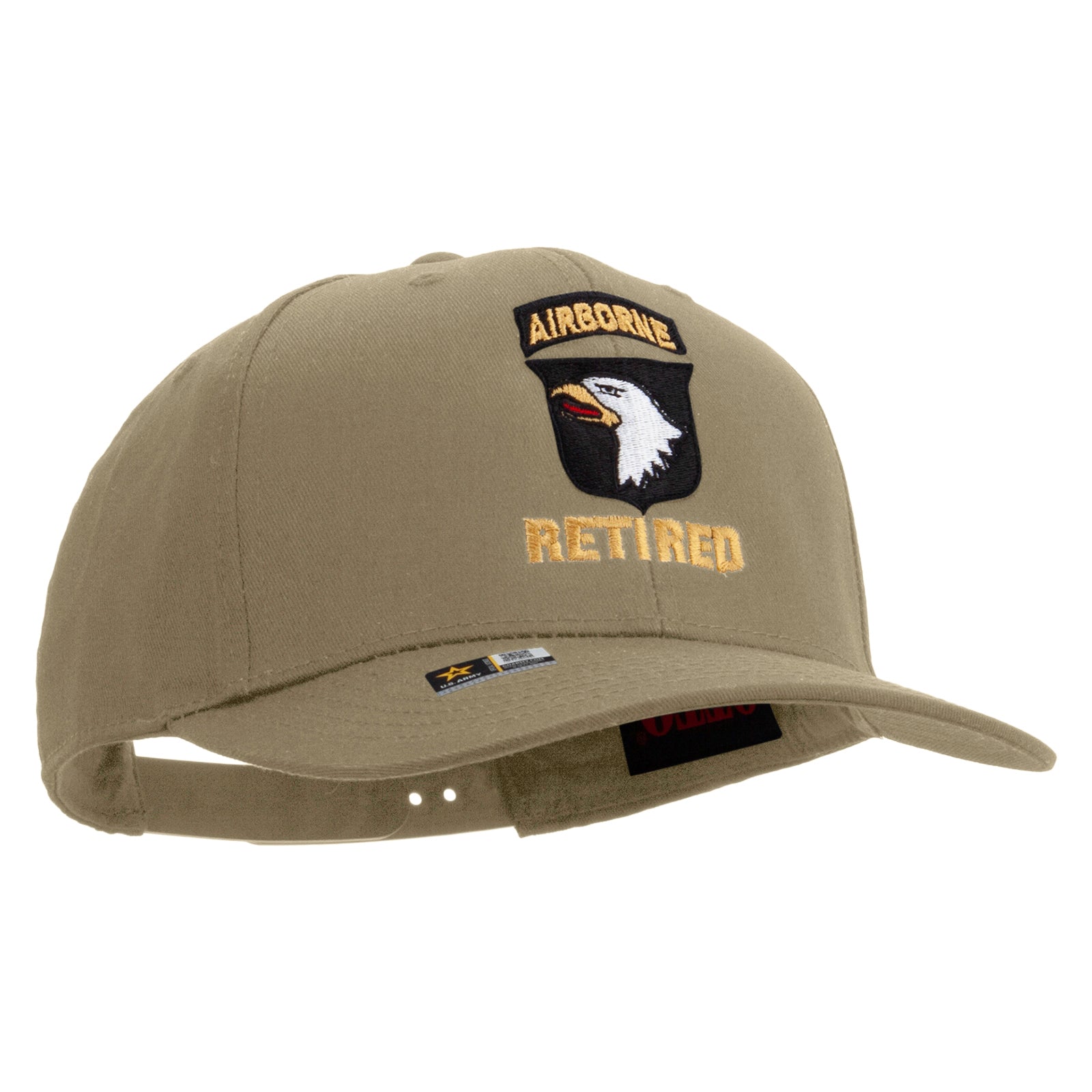 101st Airborne Retired Embroidered Solid Cotton Twill Pro Style Cap
