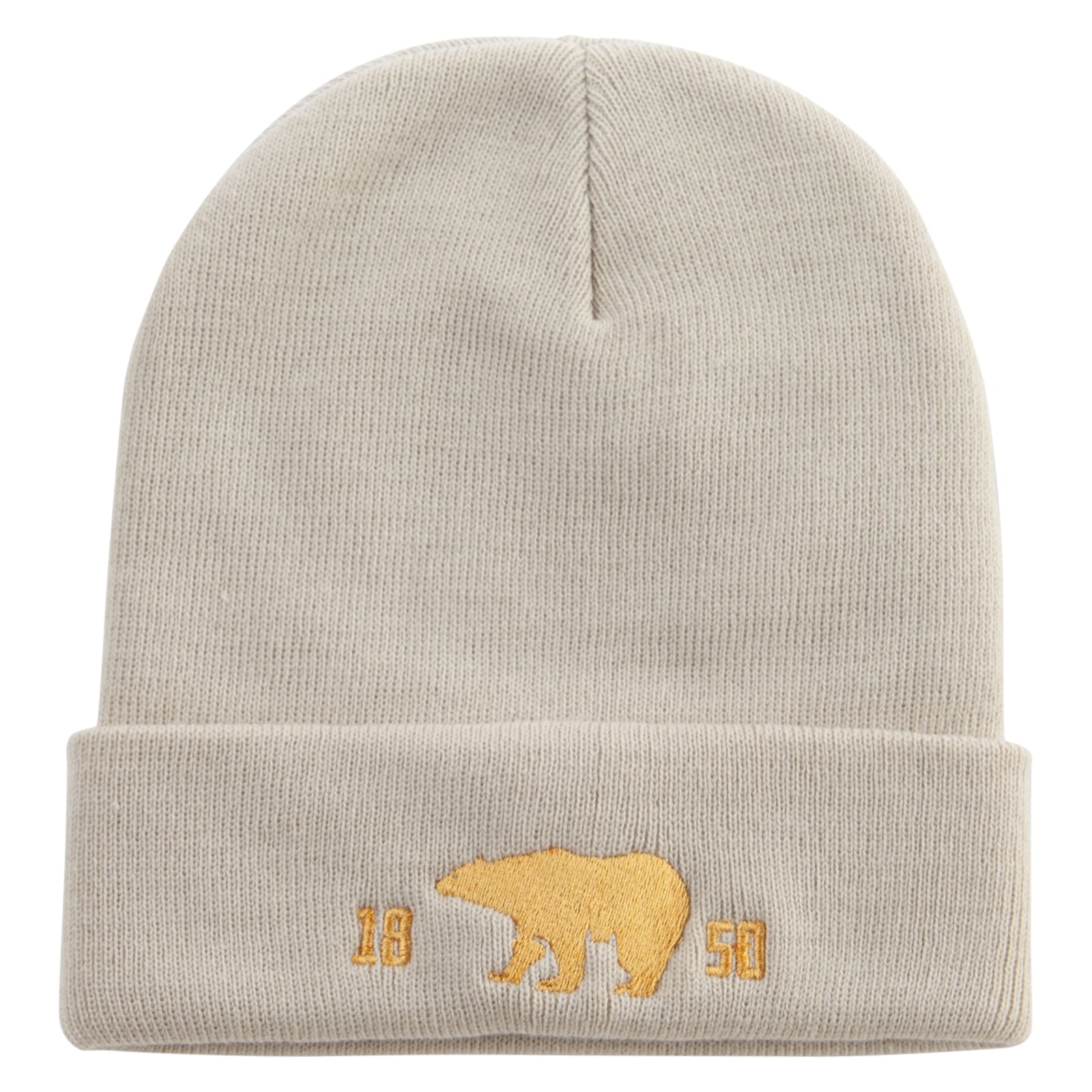 1850 California Bear Embroidered 12 Inch Long Knitted Beanie