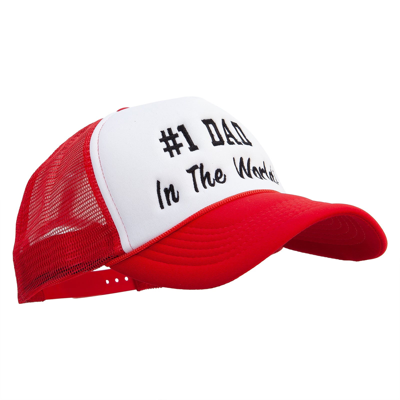 #1 DAD in the World! Big Size Embroidered Big Foam Mesh Truck Cap