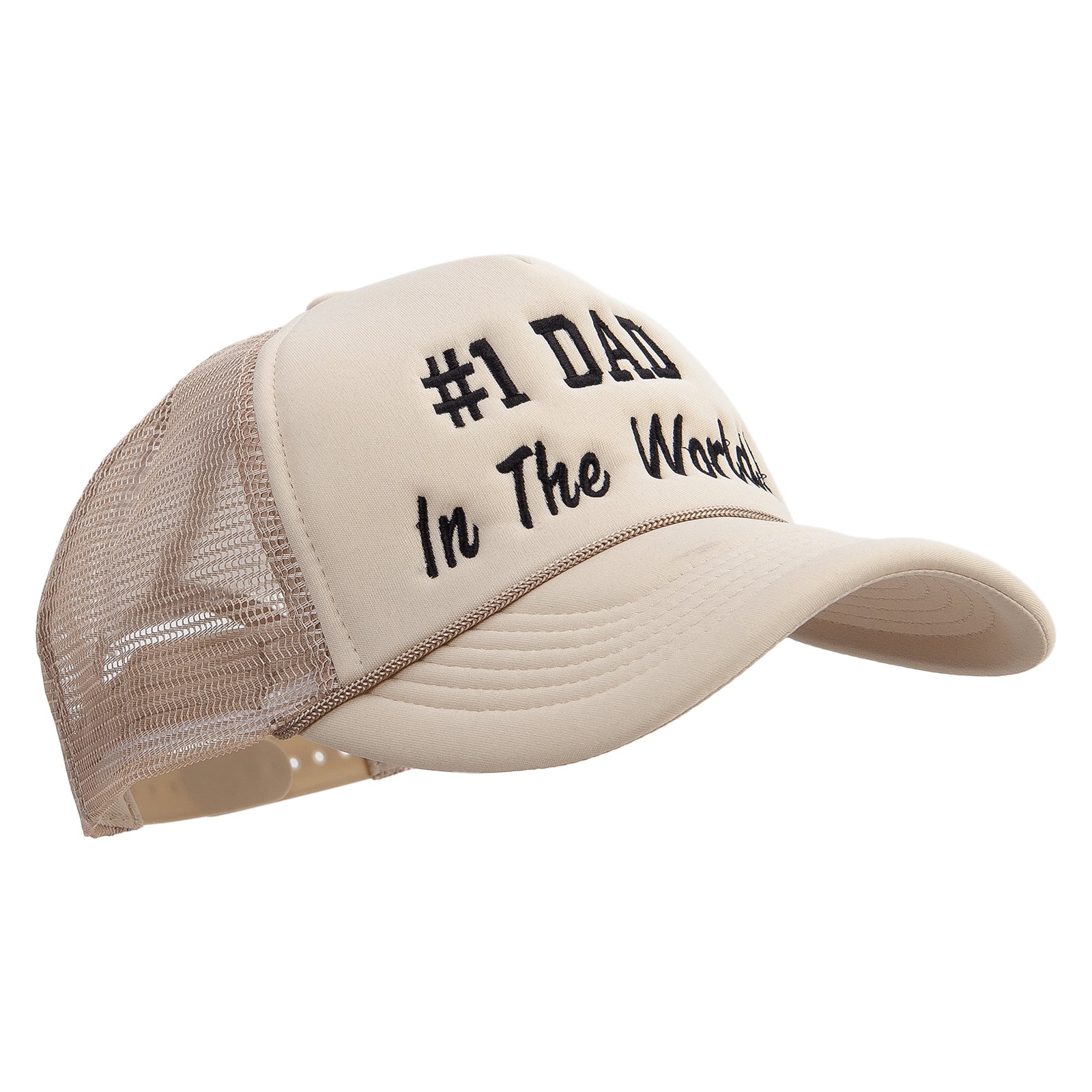 #1 DAD in the World! Big Size Embroidered Big Foam Mesh Truck Cap