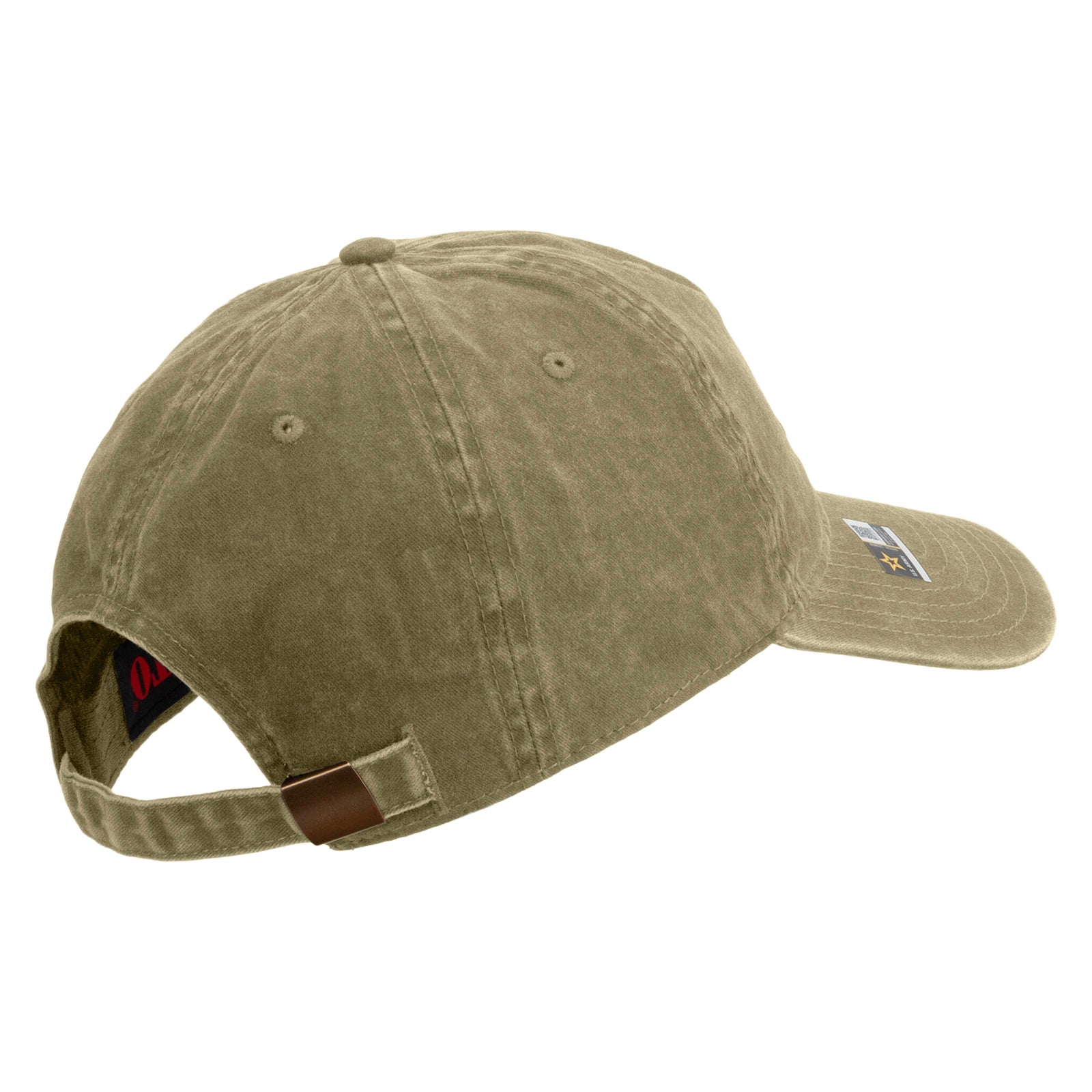 101st Airborne Veteran Embroidered Washed Solid Pigment Dyed Cotton Twill Brass Buckle Cap