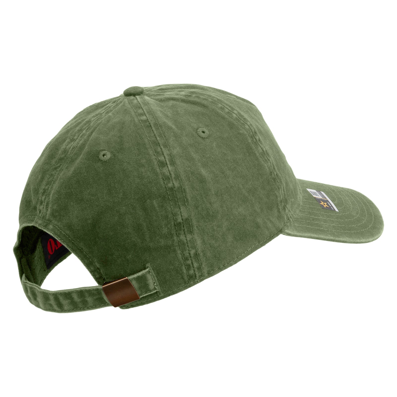 101st Airborne Veteran Embroidered Washed Solid Pigment Dyed Cotton Twill Brass Buckle Cap