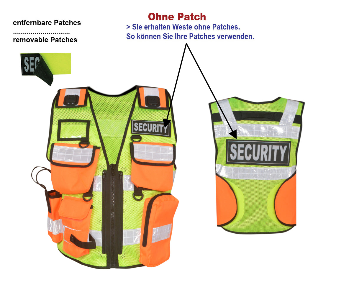 1202 Paramedic Vest Dog Handler Vest Hi Viz Security Vest multi-function tactical Press CCTV Vest
