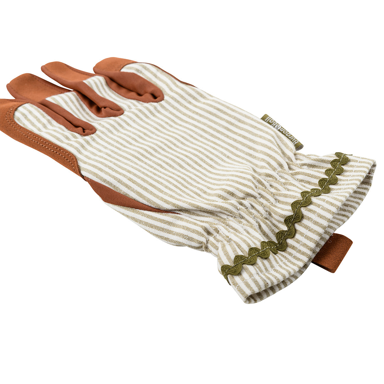 'Collector' Women's Gardening Gloves, Olive Stripe
