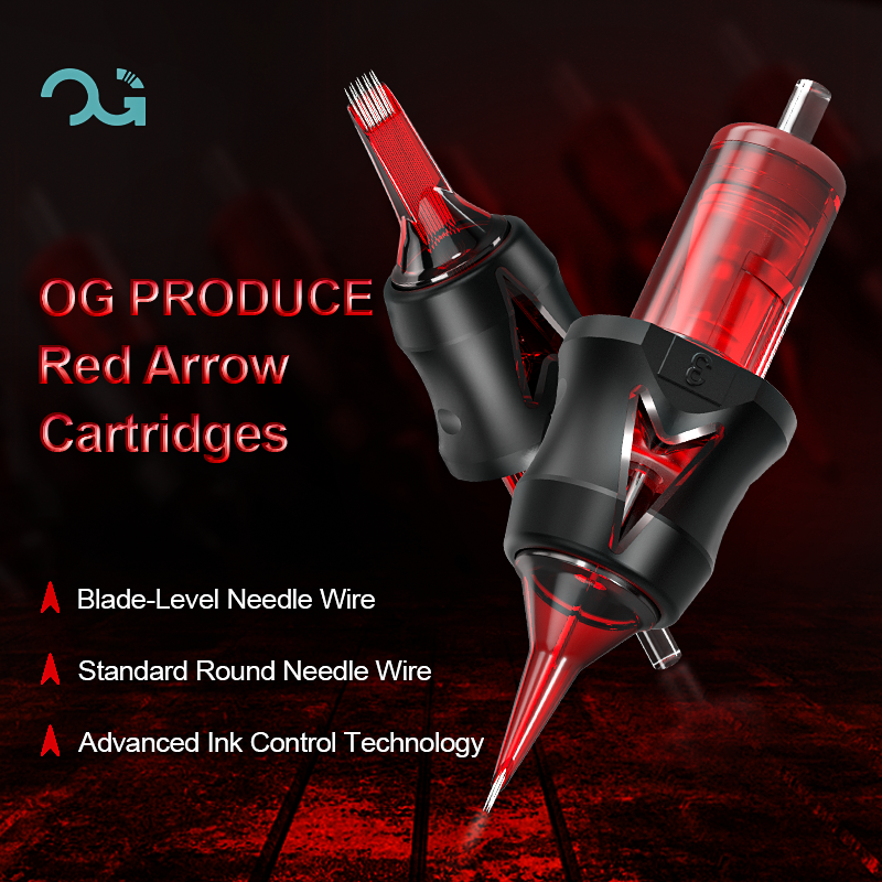 OG Red Arrow Round Shader (RS) Tattoo Needle Cartridges 20pcs