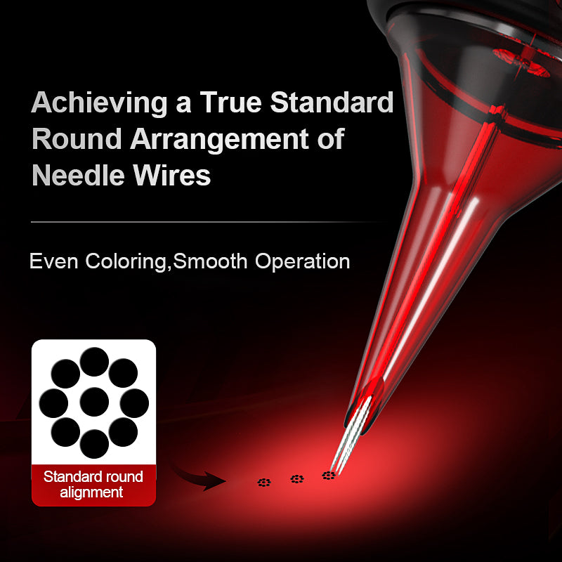 OG Red Arrow Round Shader (RS) Tattoo Needle Cartridges 20pcs
