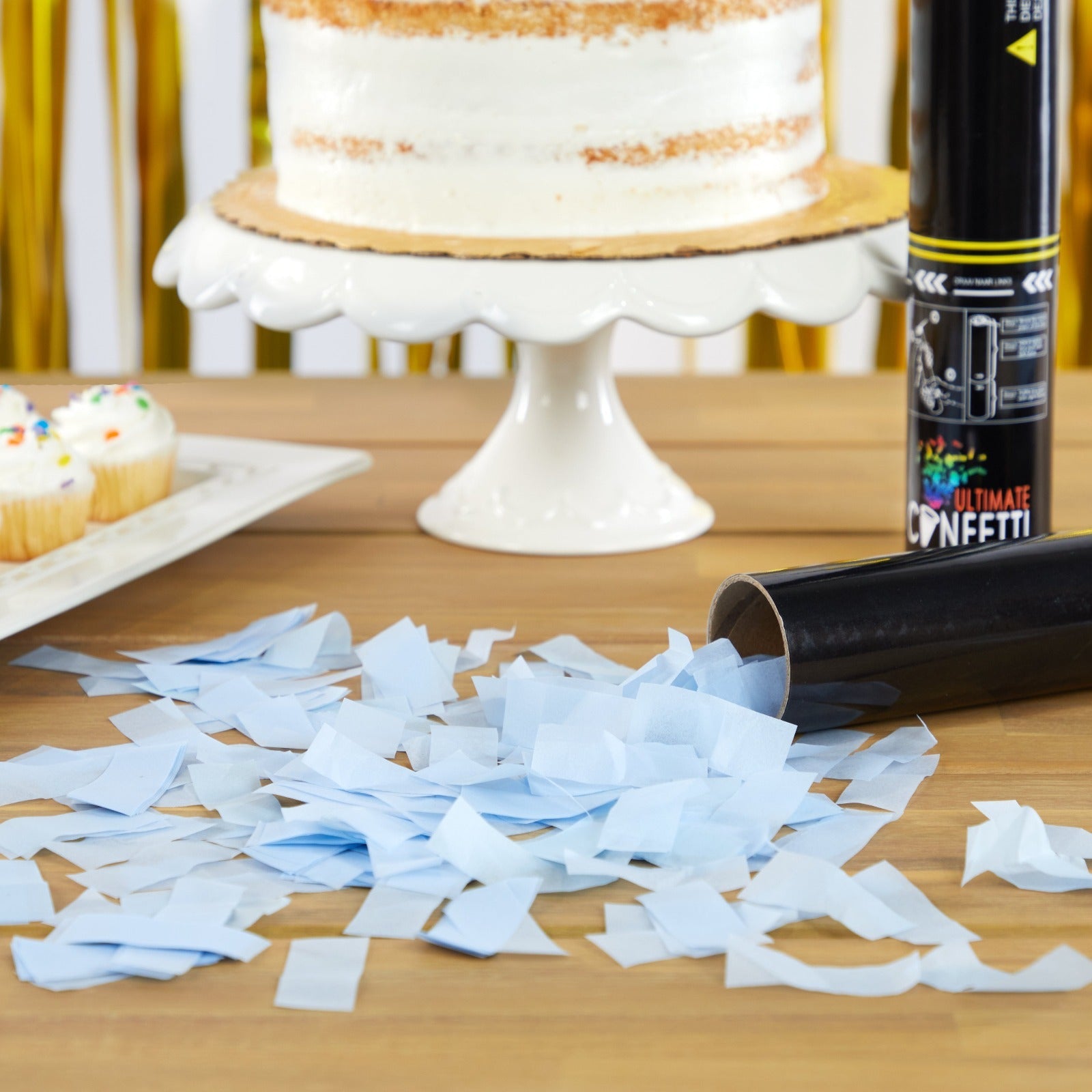 Baby Blue Gender Reveal Confetti POP Cannon (12")