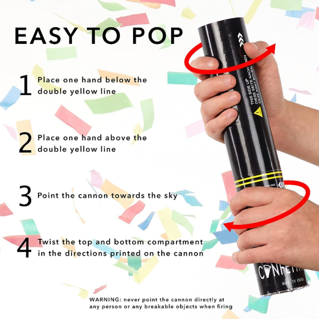 Gametime Sports Confetti POP Cannon (2 Pack)
