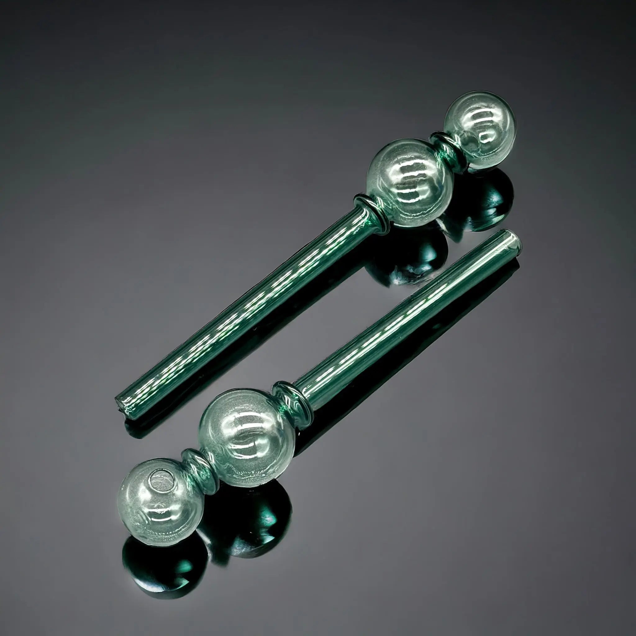 2-Pack Full Color Double Bowl Glass Oil Burner Pipes 6.5” – Dual Head Design