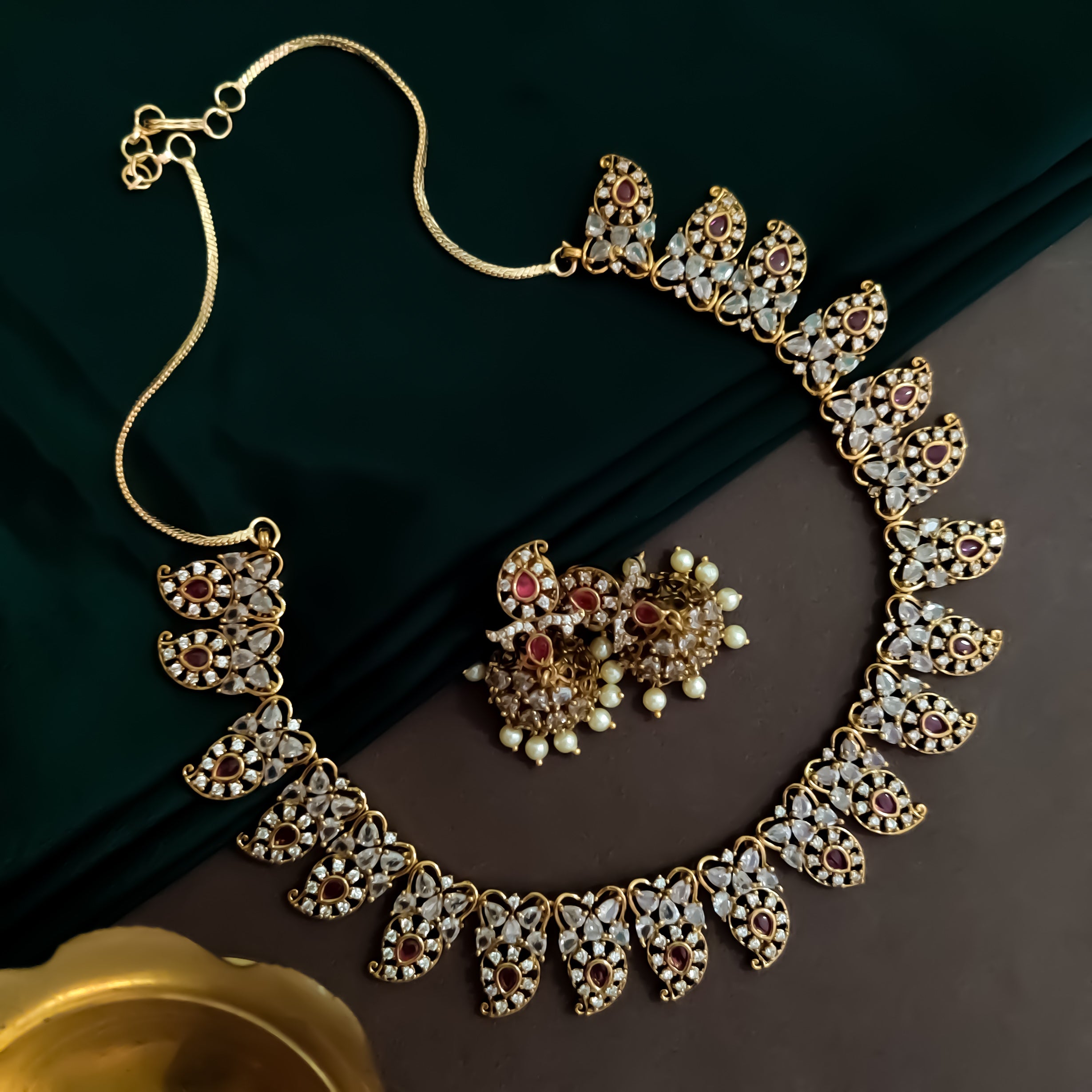 Anaya Premium Diamond Necklace Set