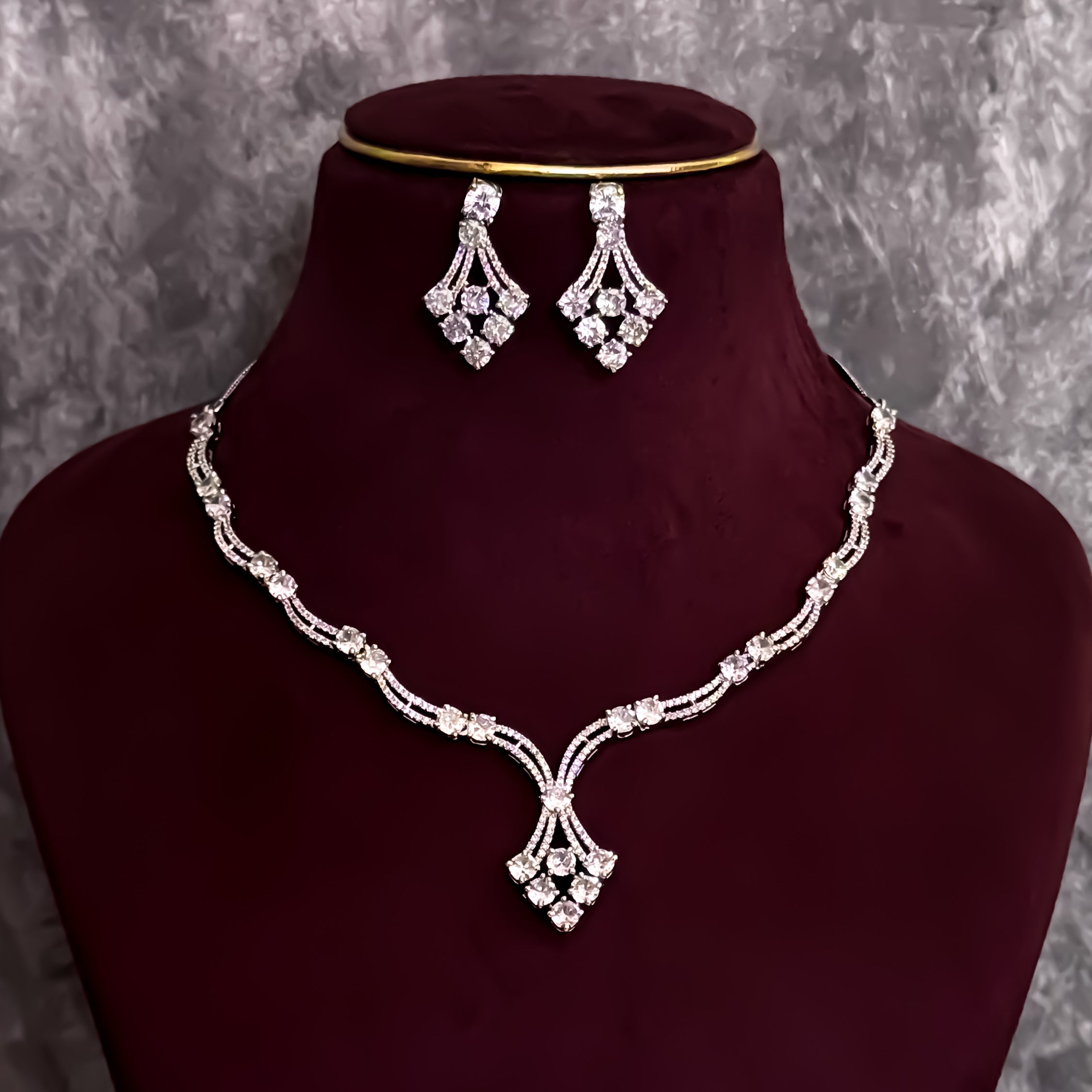 Amaya American Diamond Necklace Set