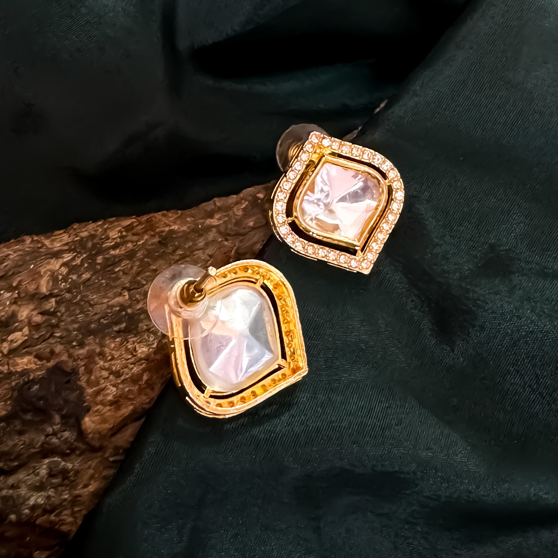 Abby Polki Look Alike Stud Earrings