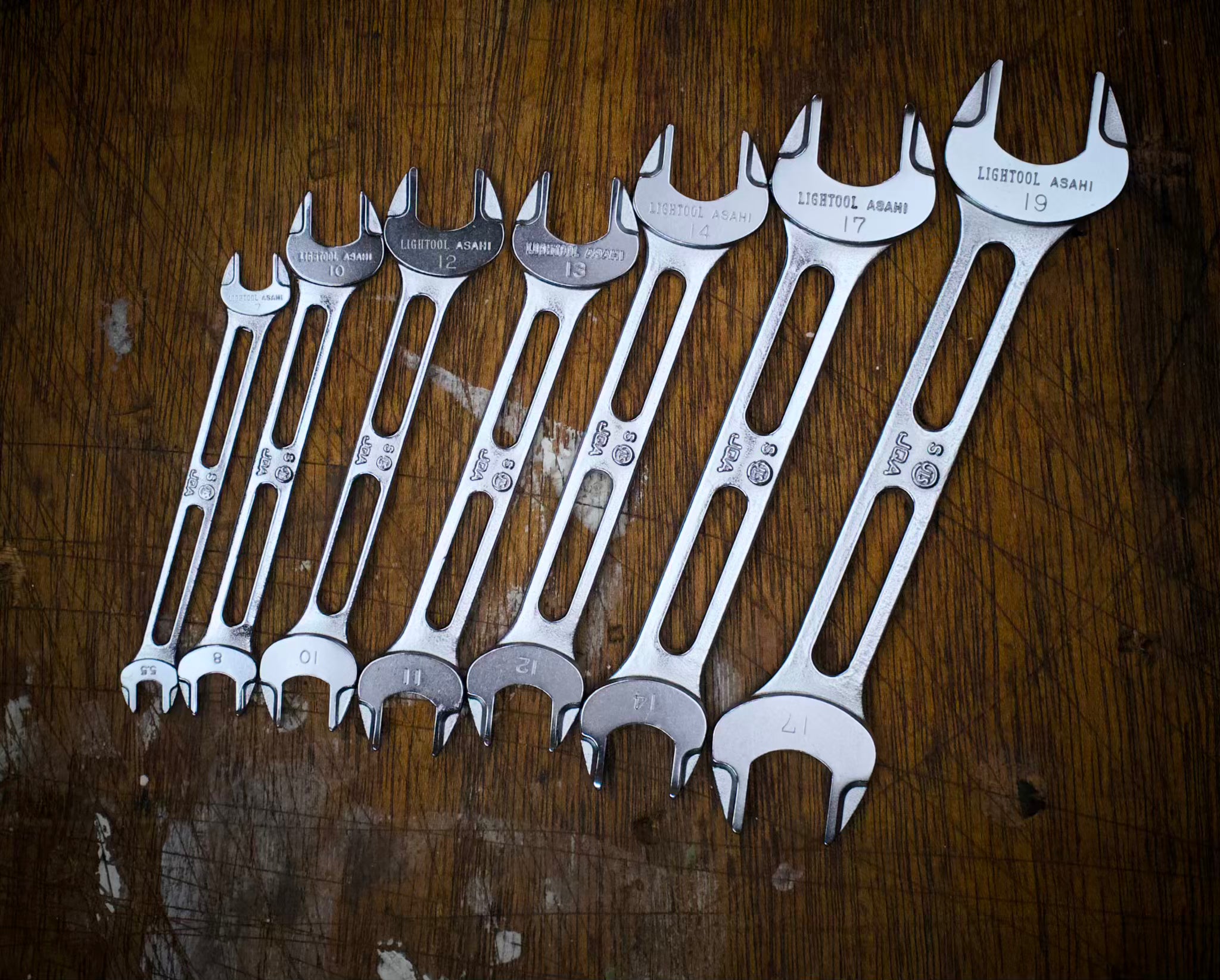 Asahi LIGHTOOL 7 piece open-ended Wrench set