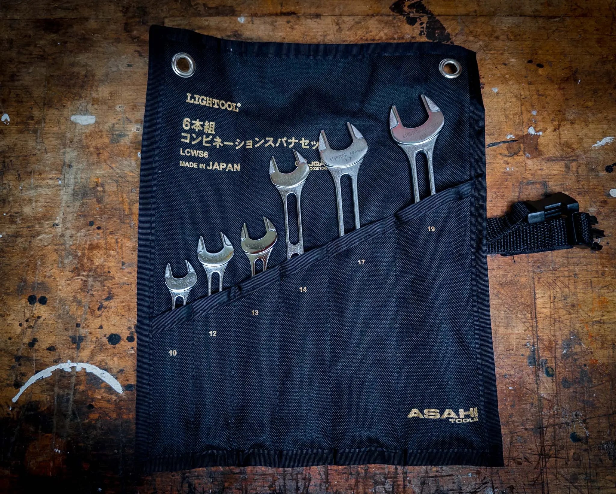 Asahi LIGHTOOL 6 piece combination spanner set
