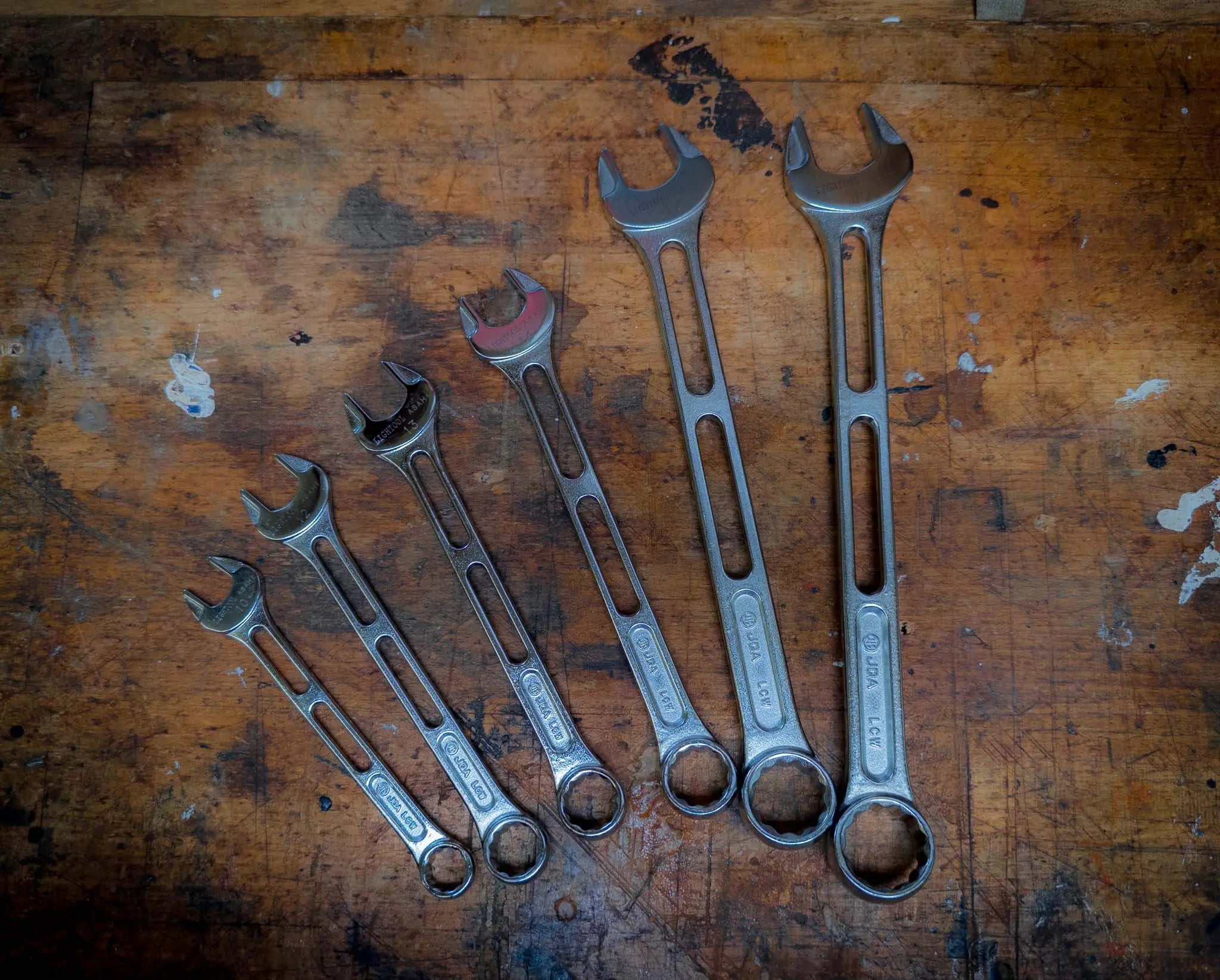 Asahi LIGHTOOL 6 piece combination spanner set