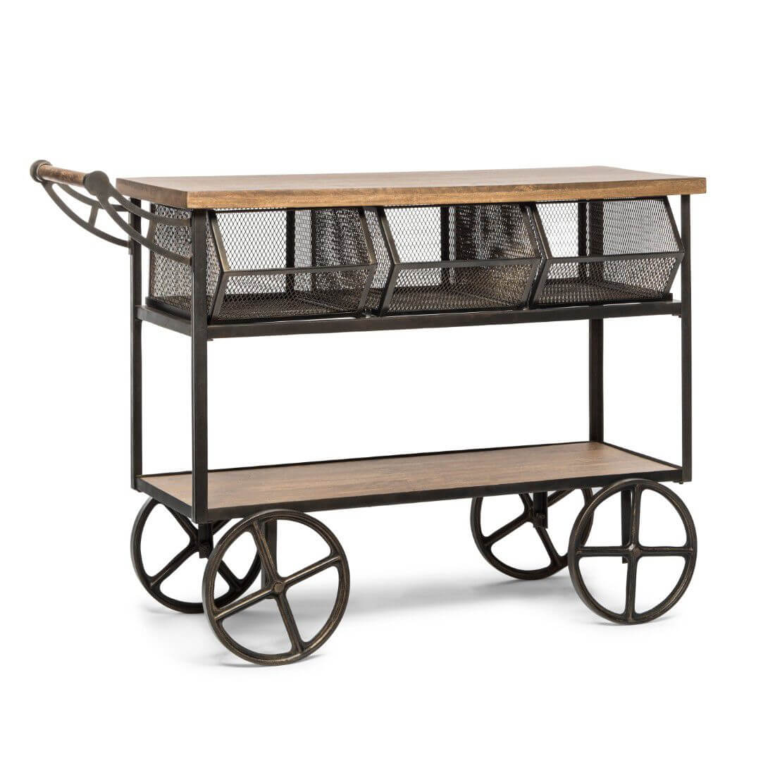 Kitchen Trolley with 3 Baskets