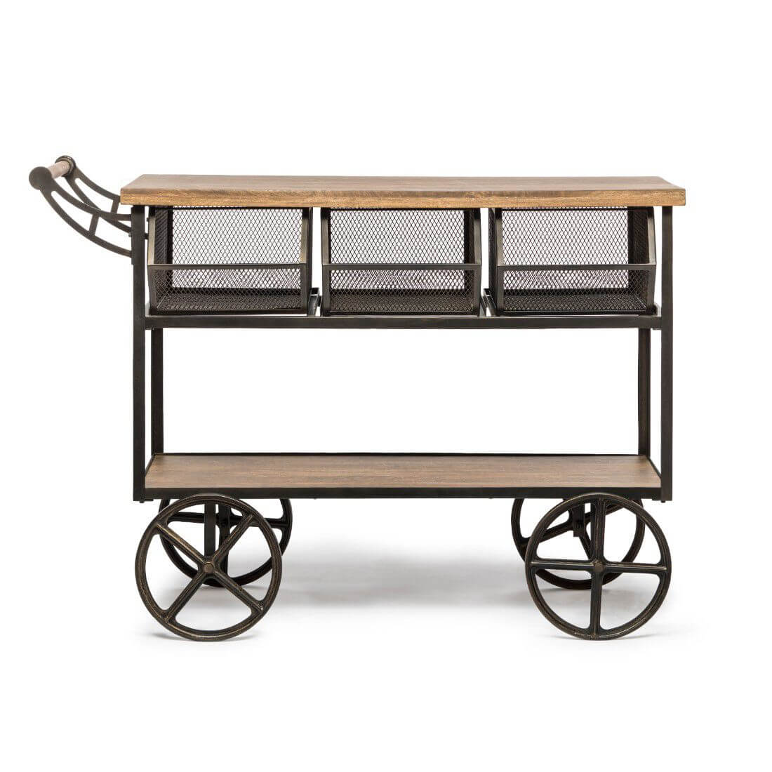 Kitchen Trolley with 3 Baskets