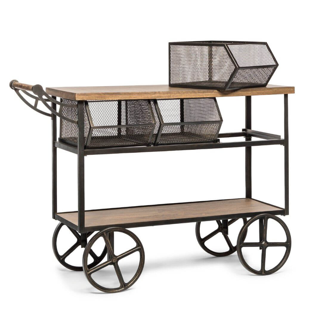 Kitchen Trolley with 3 Baskets