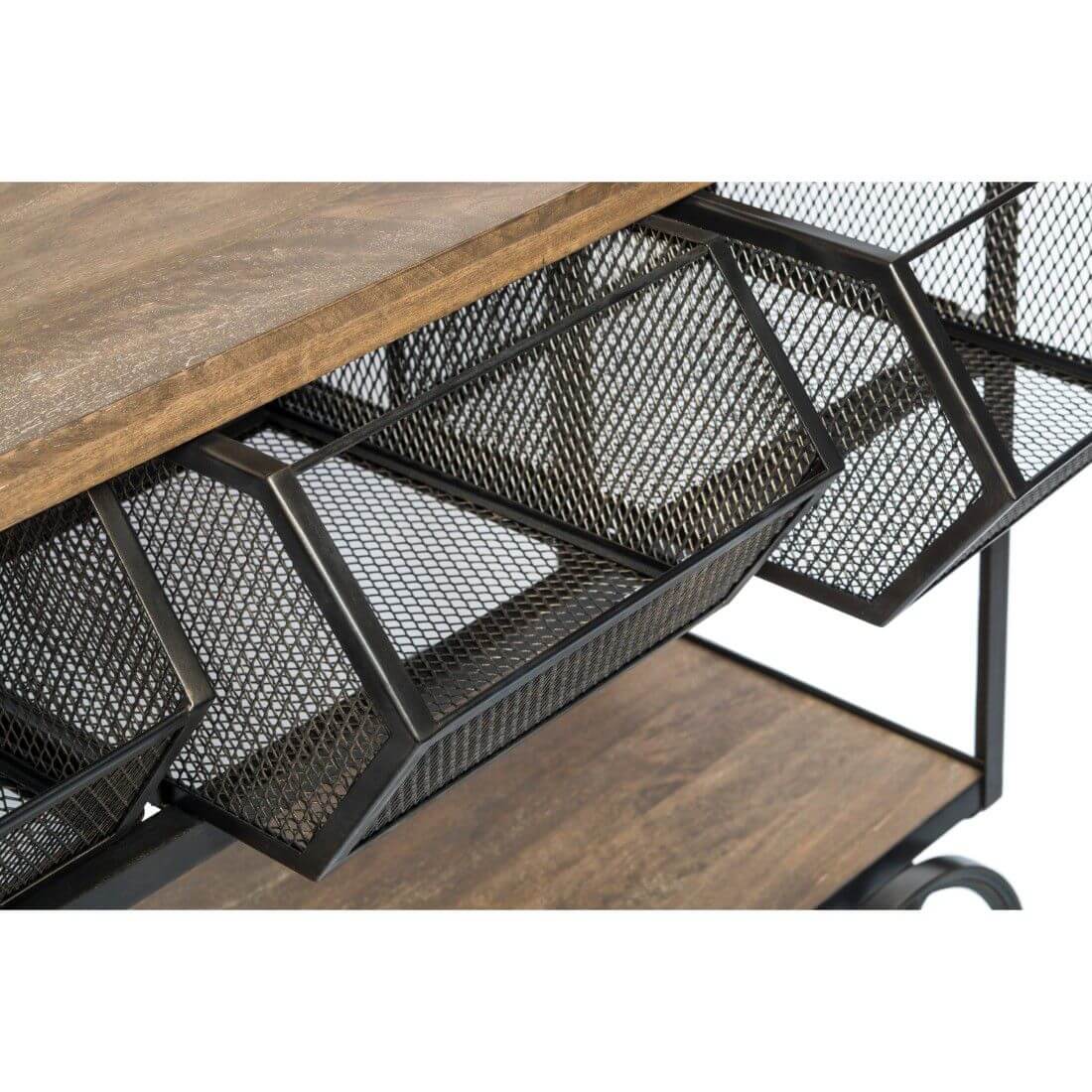 Kitchen Trolley with 3 Baskets