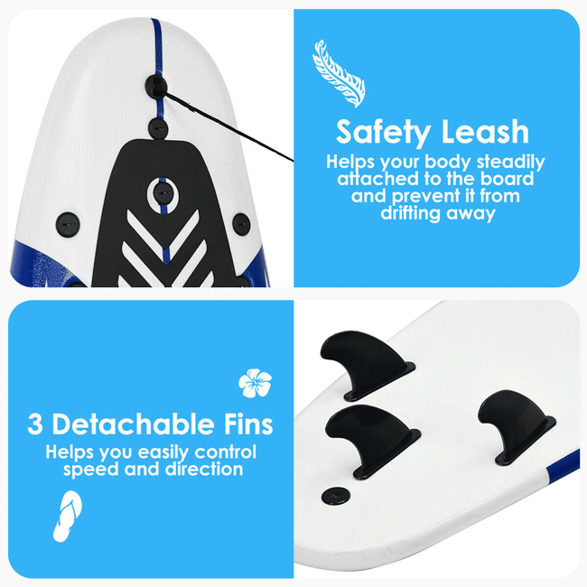 6' Inflatable Blow Up Stand Up Paddle SUP Surfboard (SAK94461)