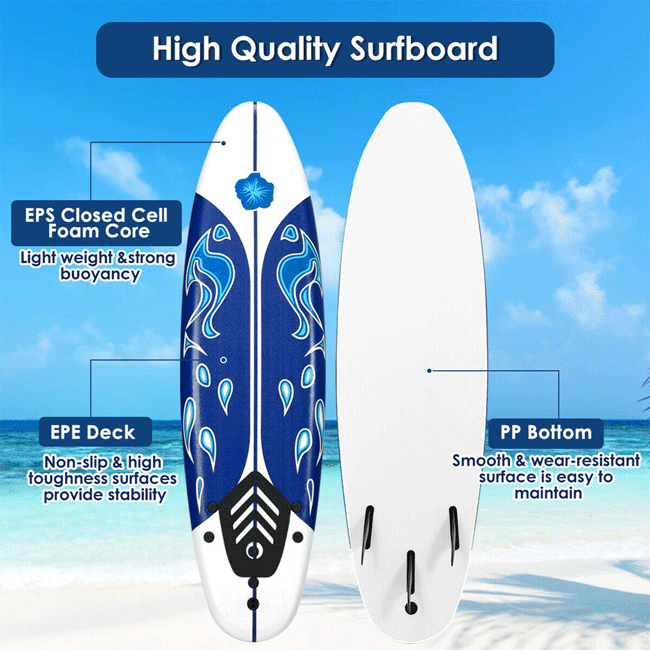 6' Inflatable Blow Up Stand Up Paddle SUP Surfboard (SAK94461)
