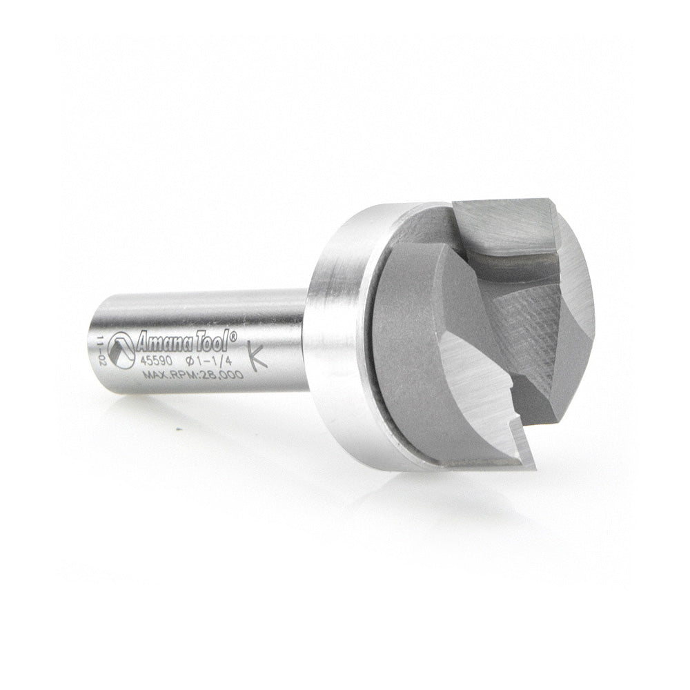 Amana Carbide Tipped Mortising Bit with Upper BB 1/2" SH, 1-1/4" D, 1/2" CL*