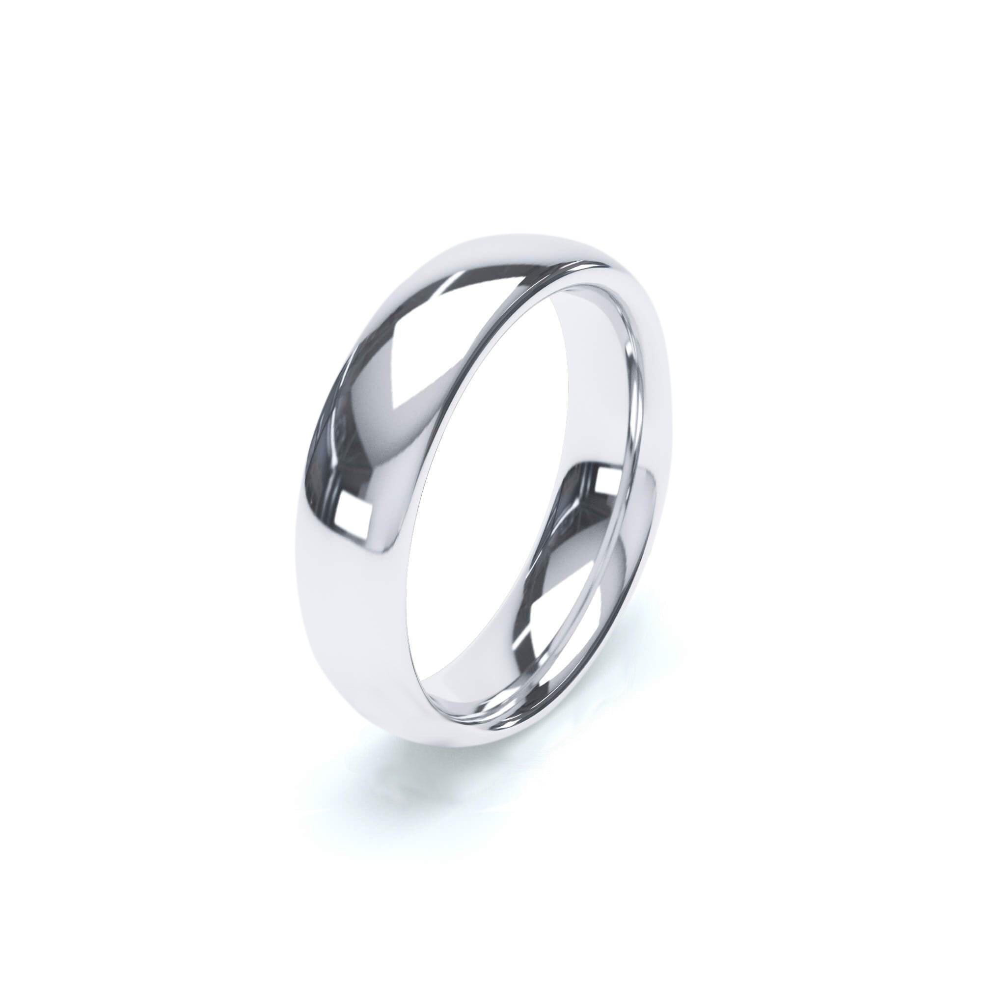 - Oval Profile Wedding Ring 950 Platinum
