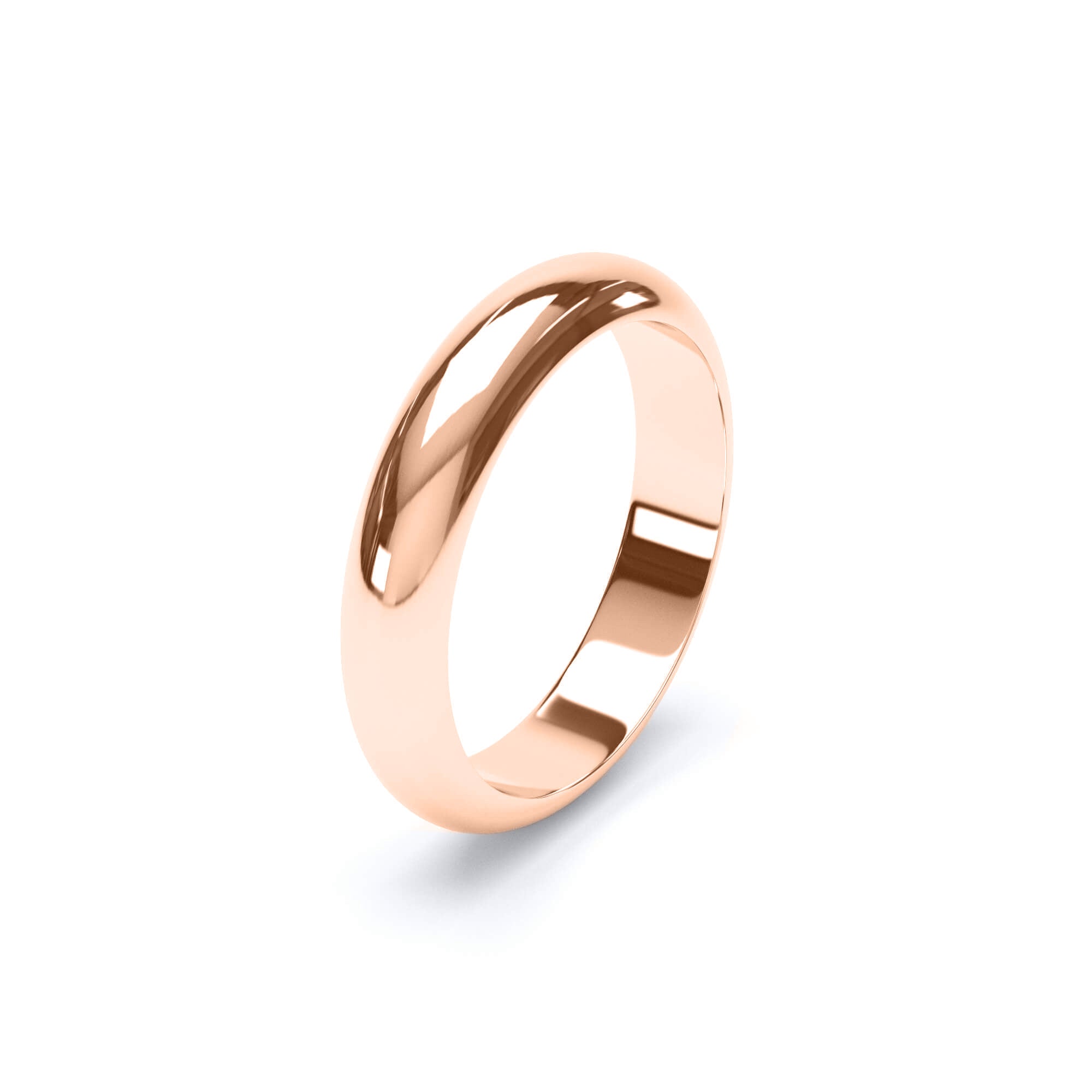 - D Shape Profile Wedding Ring 18k Rose Gold