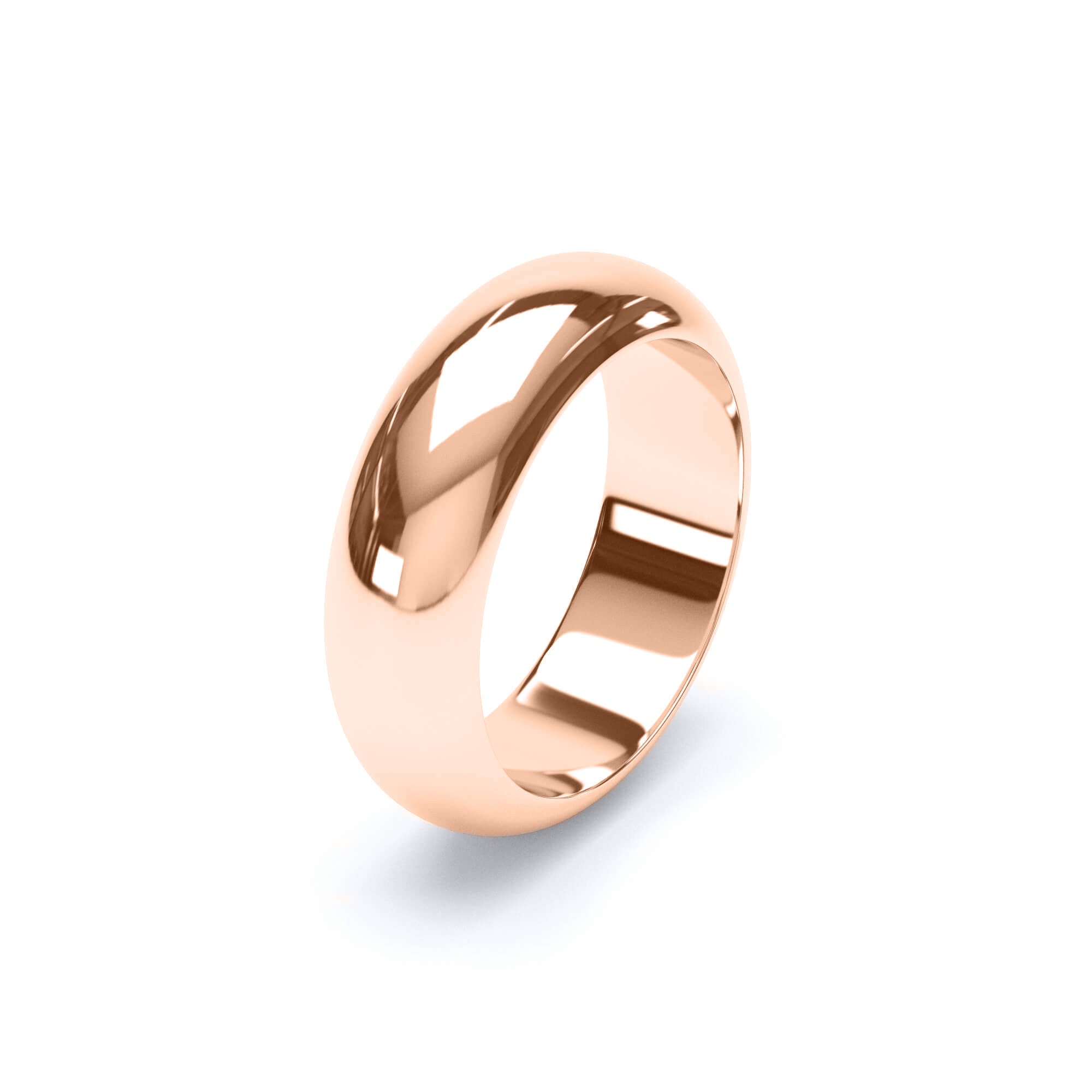 - D Shape Profile Wedding Ring 18k Rose Gold
