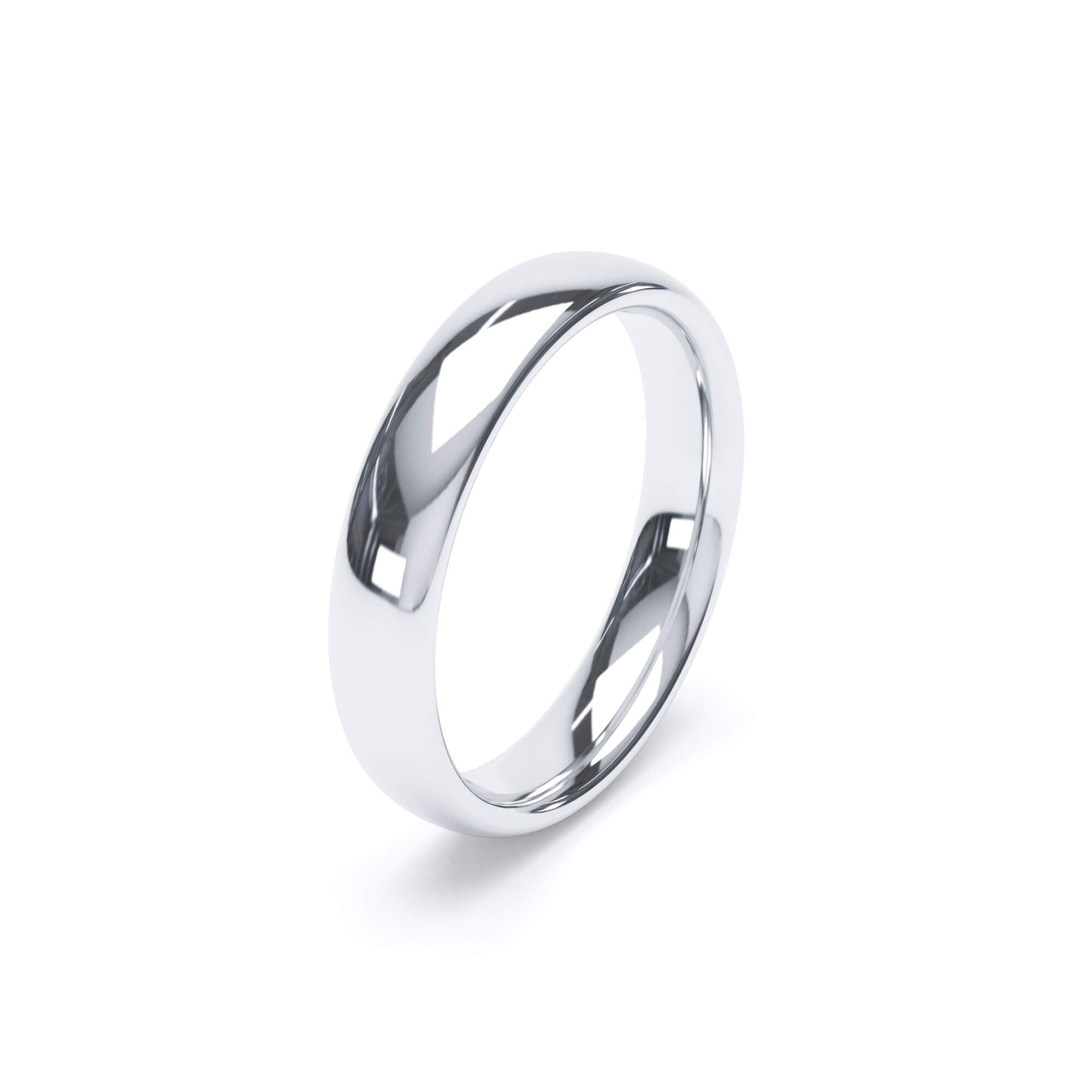 - Oval Profile Wedding Ring 950 Platinum