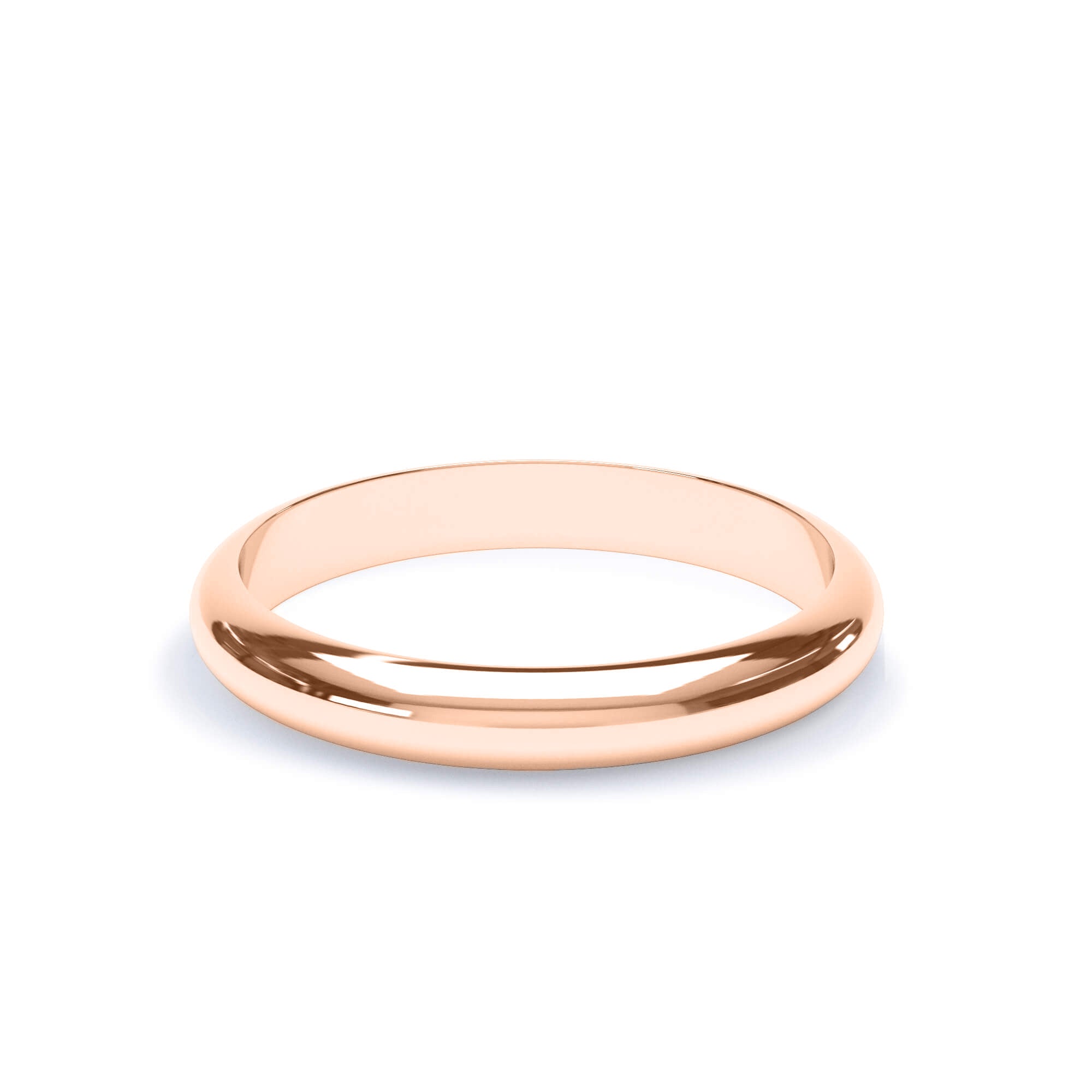 - D Shape Profile Wedding Ring 18k Rose Gold