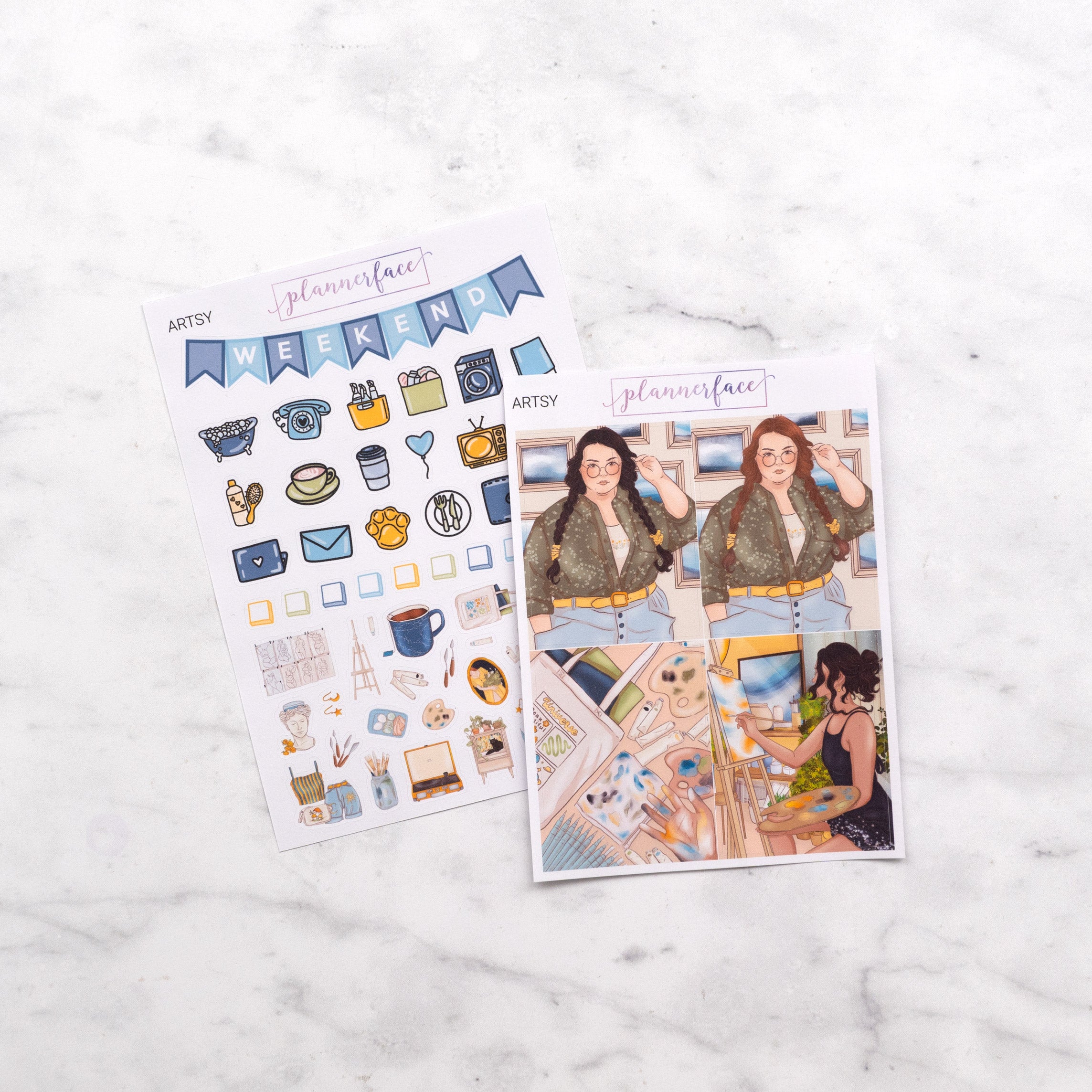 Artsy Mini Weekly Sticker Kit