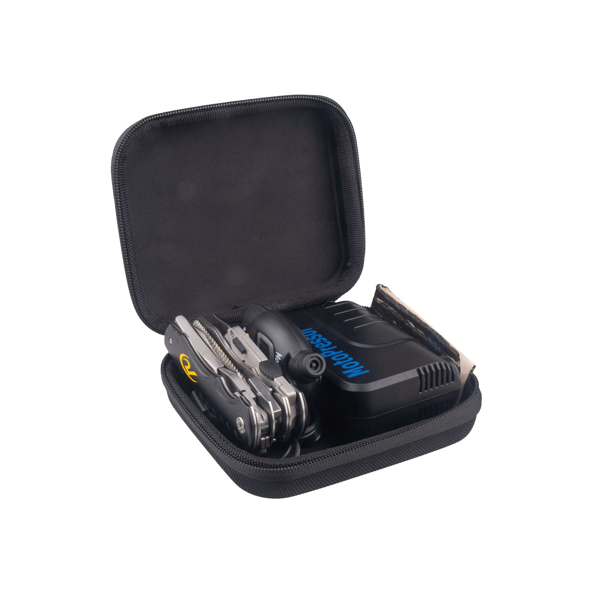 MotoPressor Pocket Pump V2, Puncture Repair Tool and Digital Tyre Gauge Combo