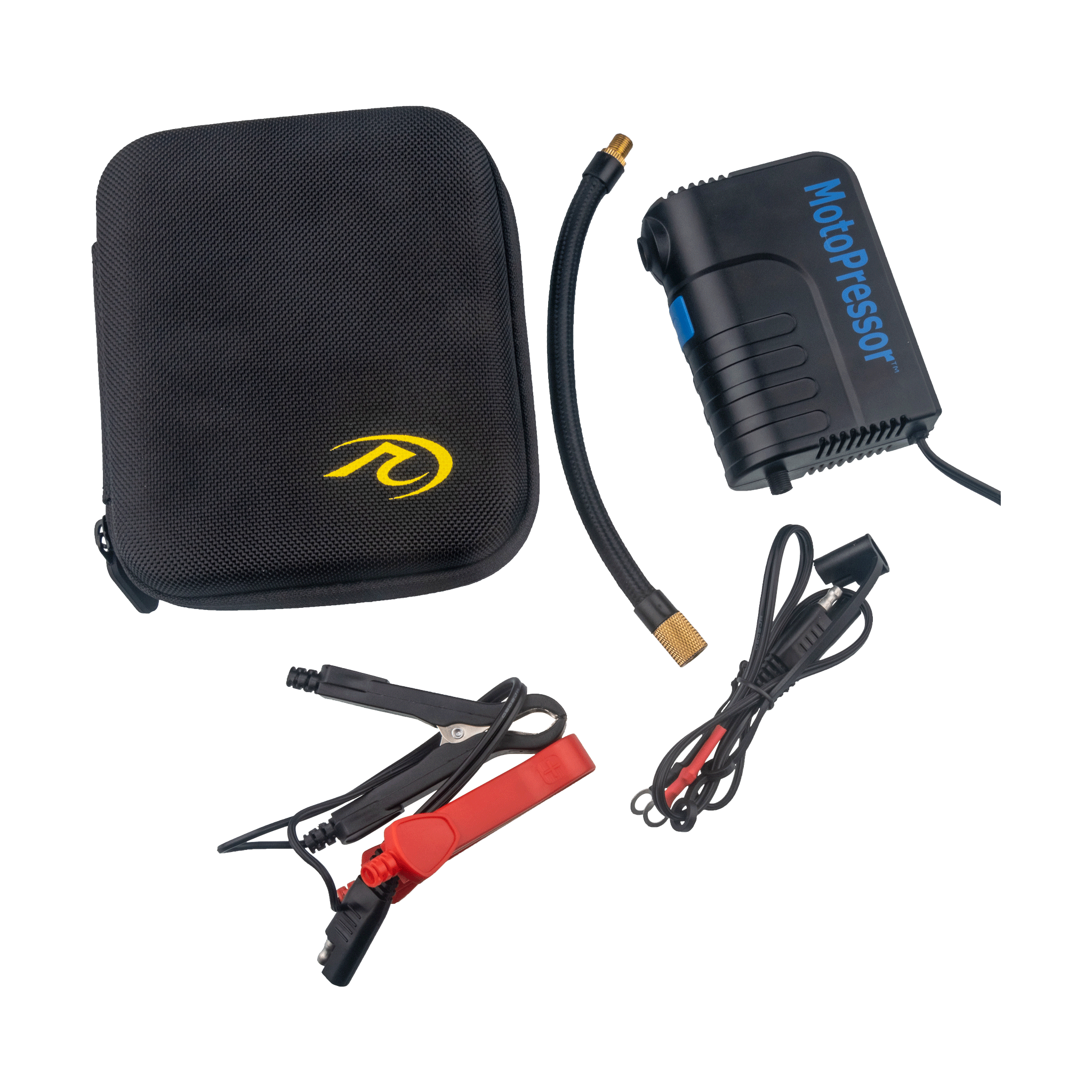 MotoPressor Pocket Pump V2, Puncture Repair Tool and Digital Tyre Gauge Combo