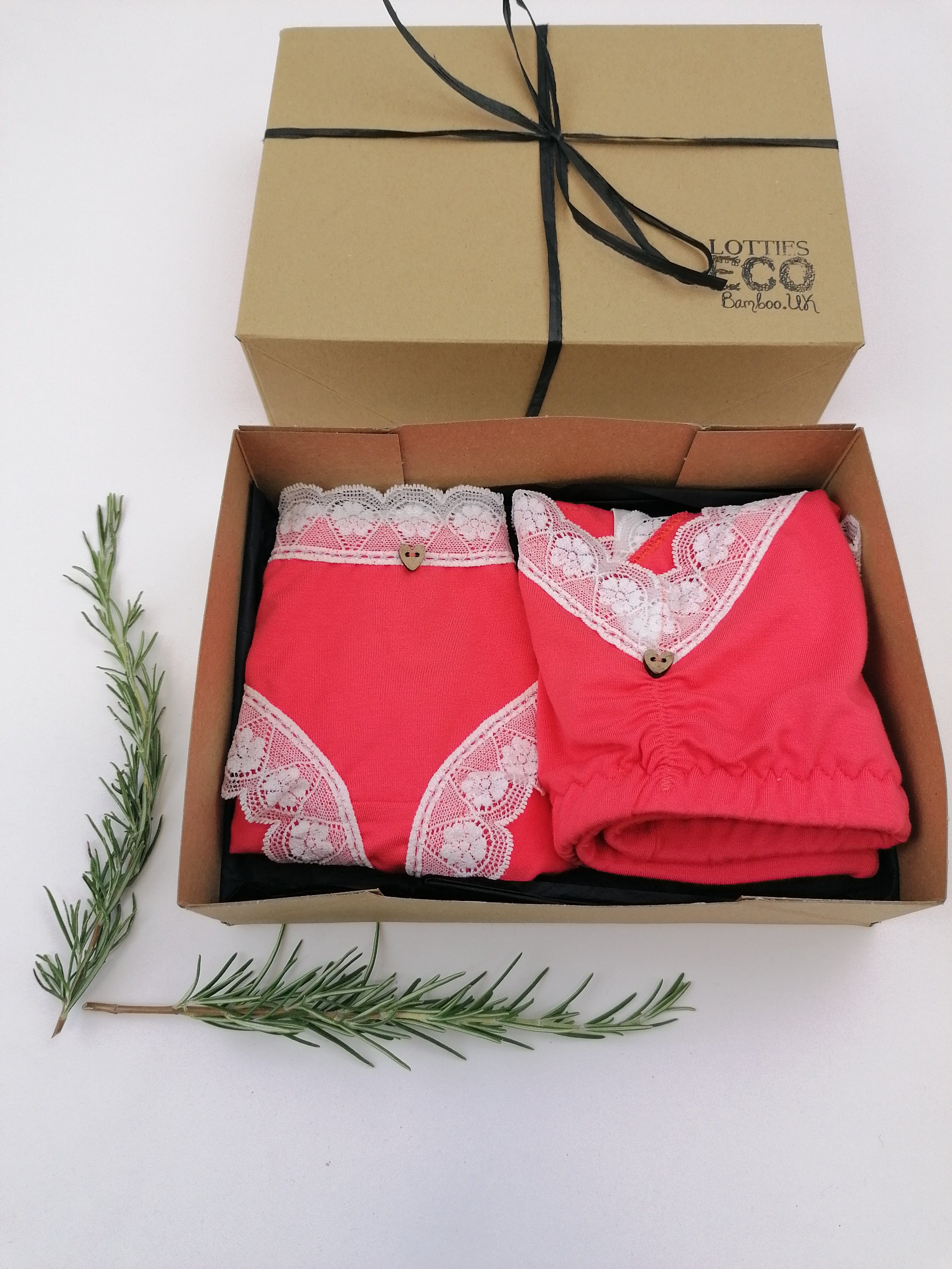Womens Bamboo Lingerie Giftbox Set